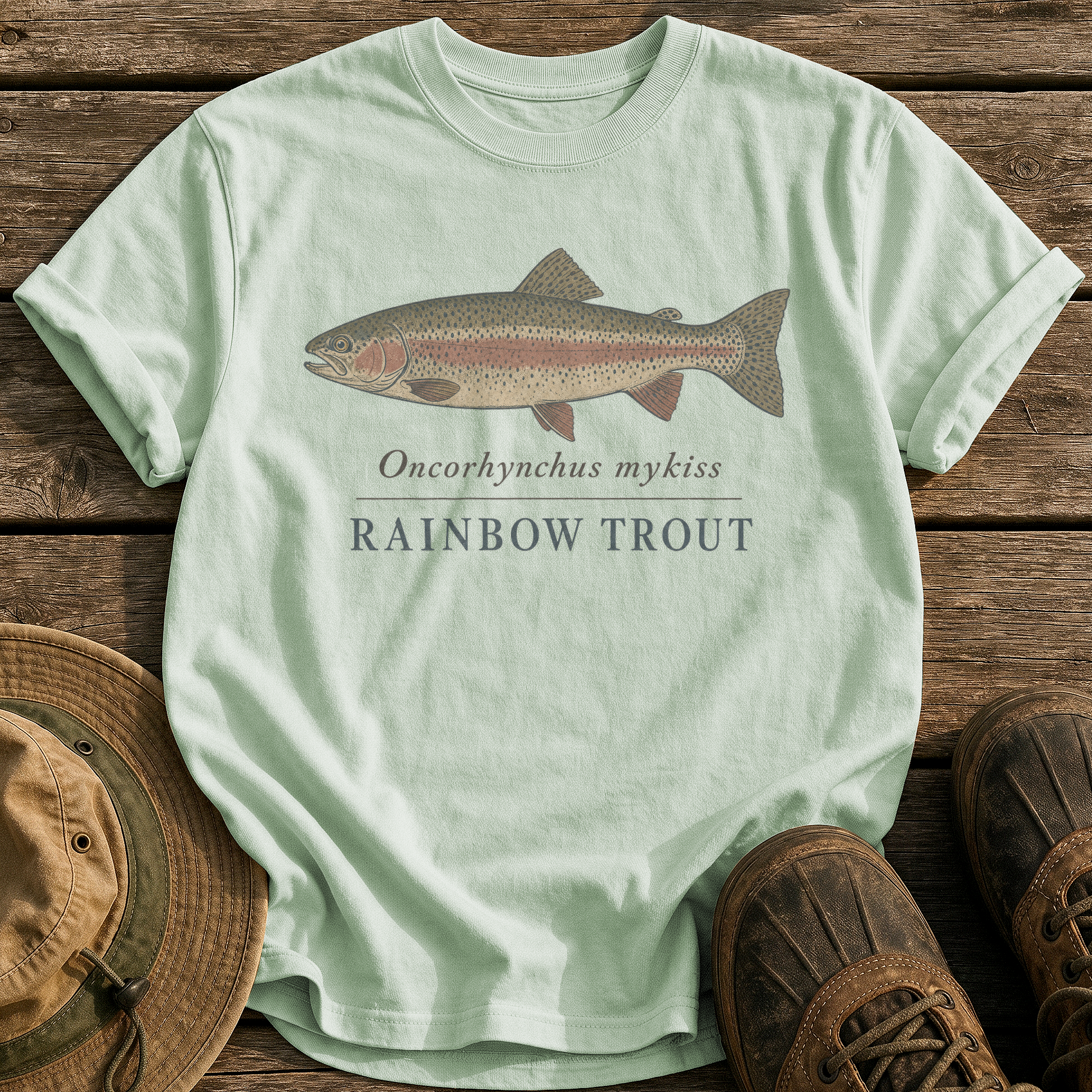 Rainbow Trout tee - Bay - front