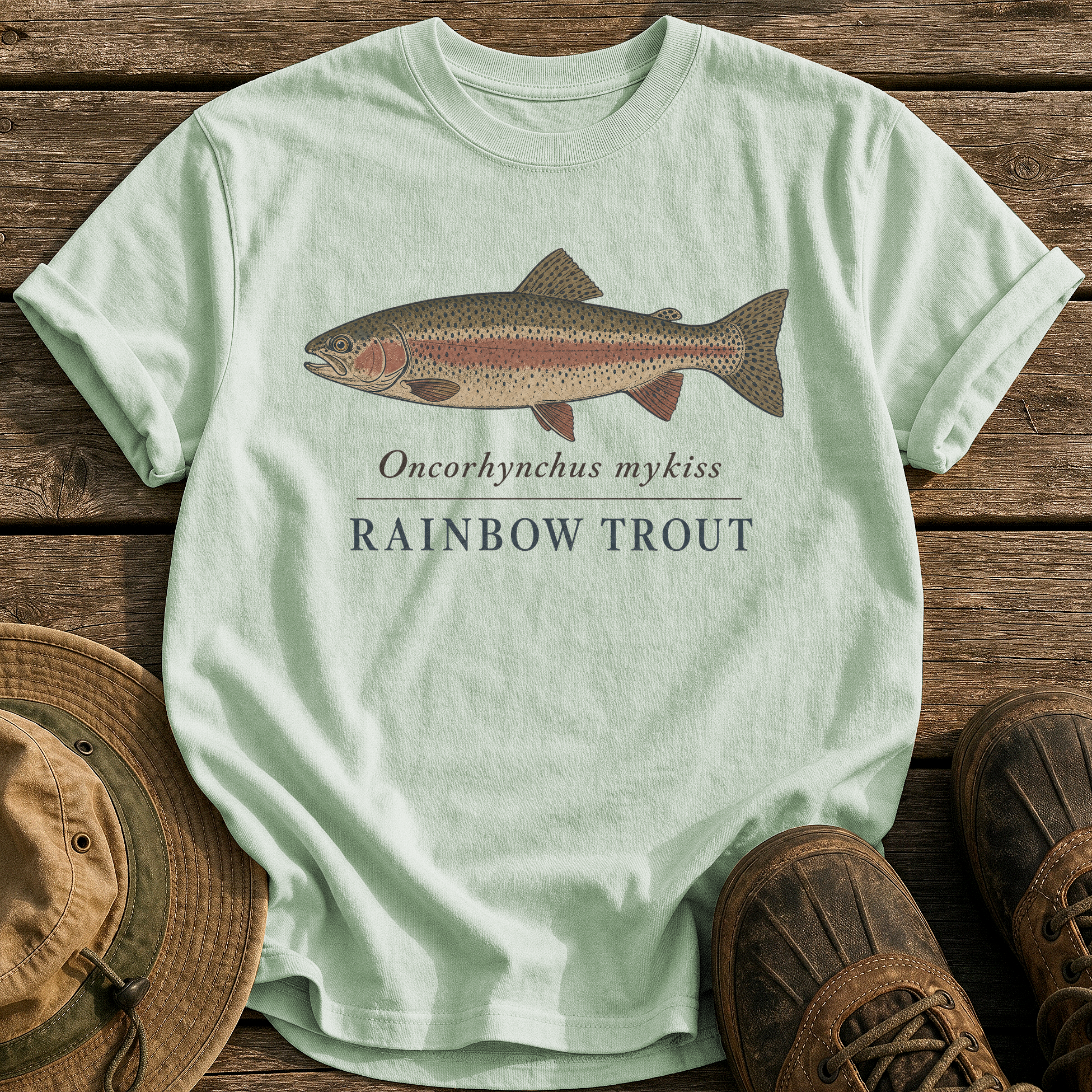 Rainbow Trout tee - Bay - front