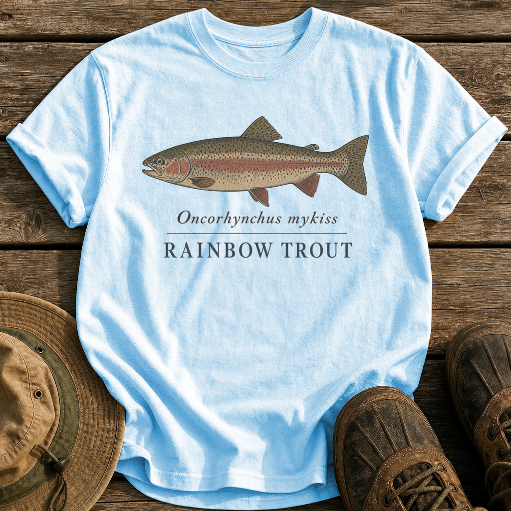 Rainbow Trout tee - Chambray - front