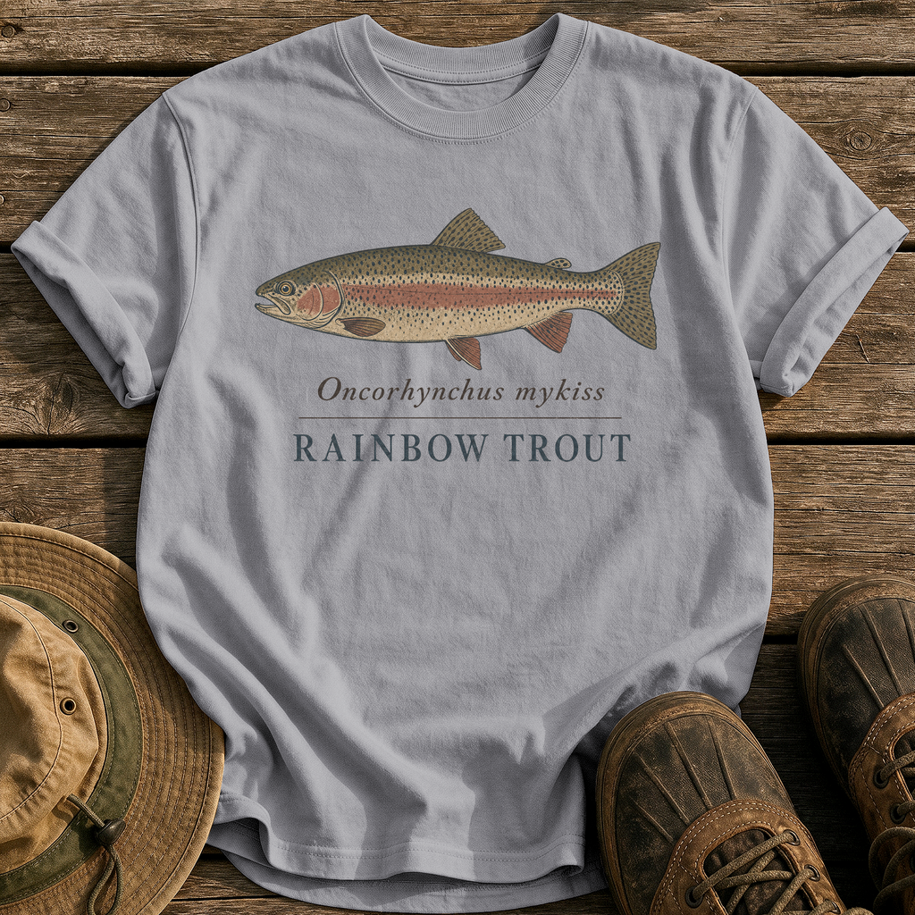 Rainbow Trout tee - Grey - front