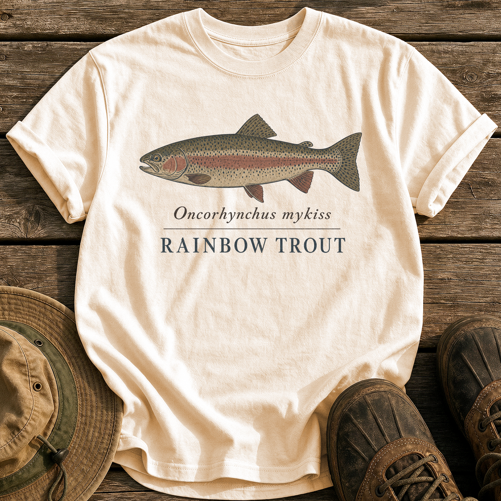 Rainbow Trout tee - Ivory - front