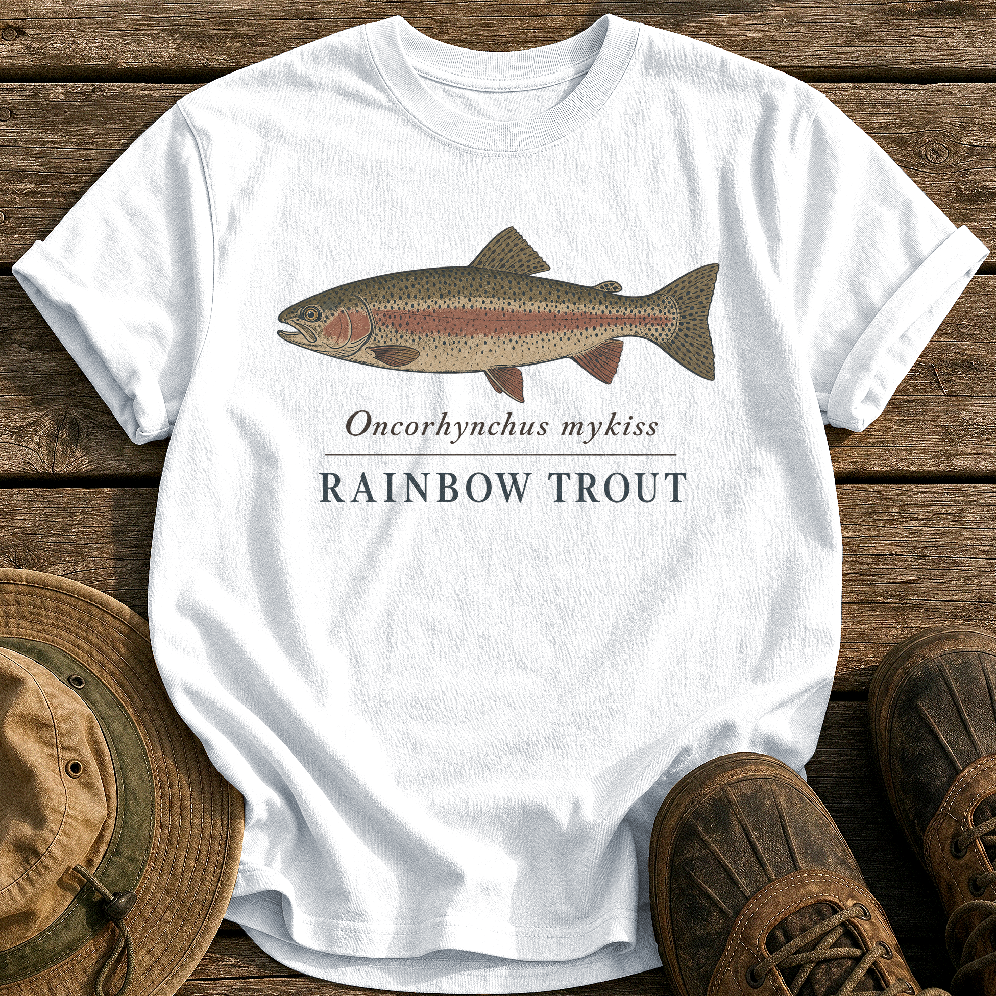 Rainbow Trout tee - White - front