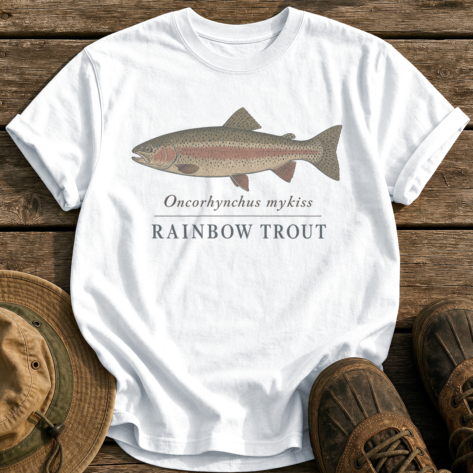 Rainbow Trout tee - White - front