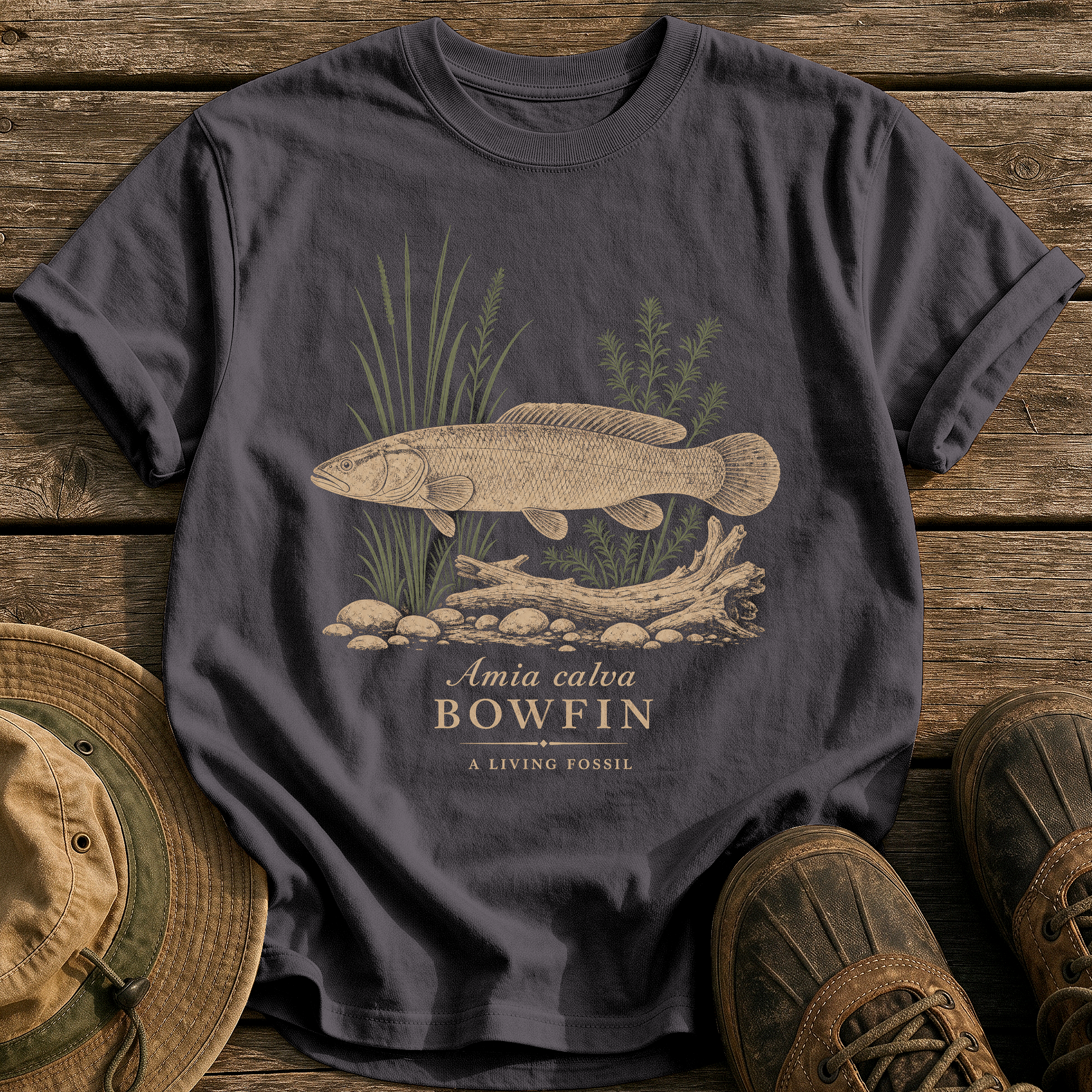 Bowfin tee - Graphite - front
