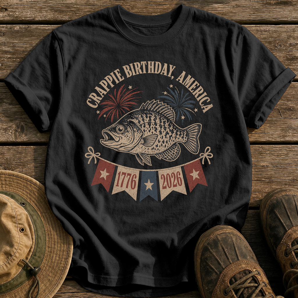 Crappie Birthday America tee - Black - front