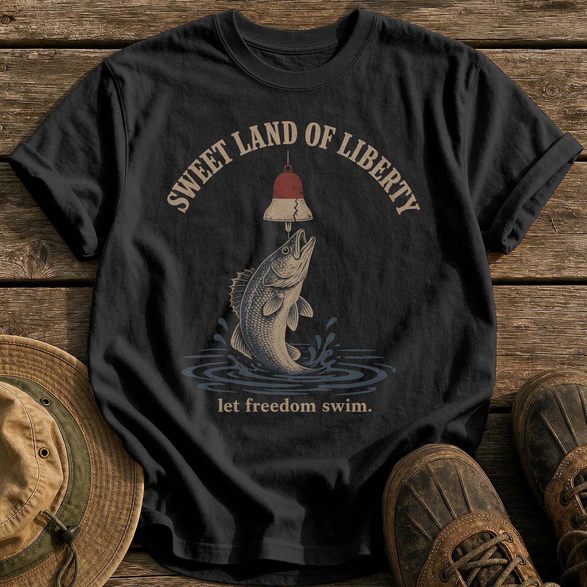 Sweet Land of Liberty tee - Black - front