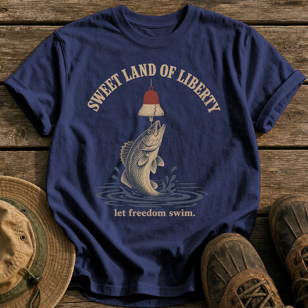 Sweet Land of Liberty tee - True Navy - front