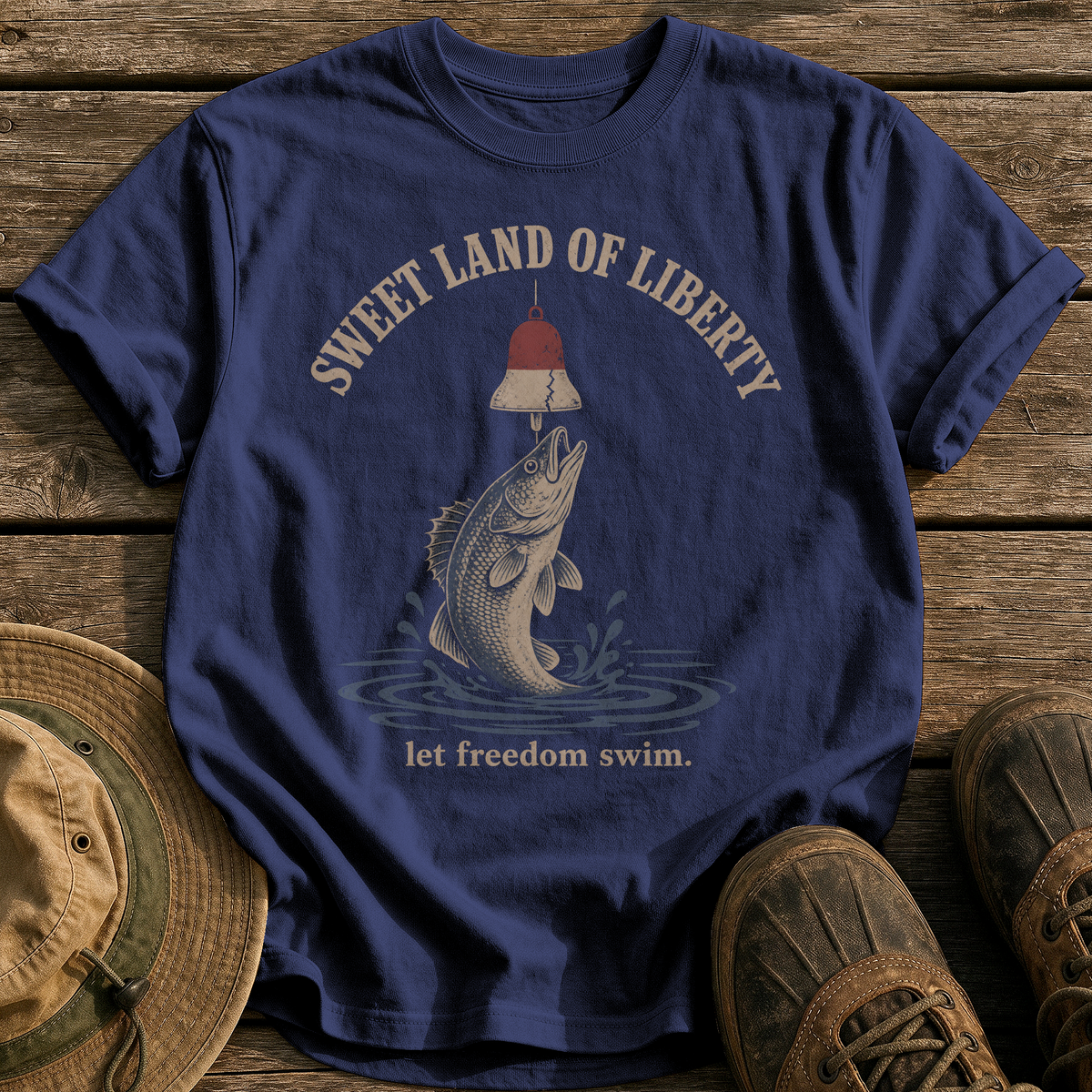 Sweet Land of Liberty tee - True Navy - front