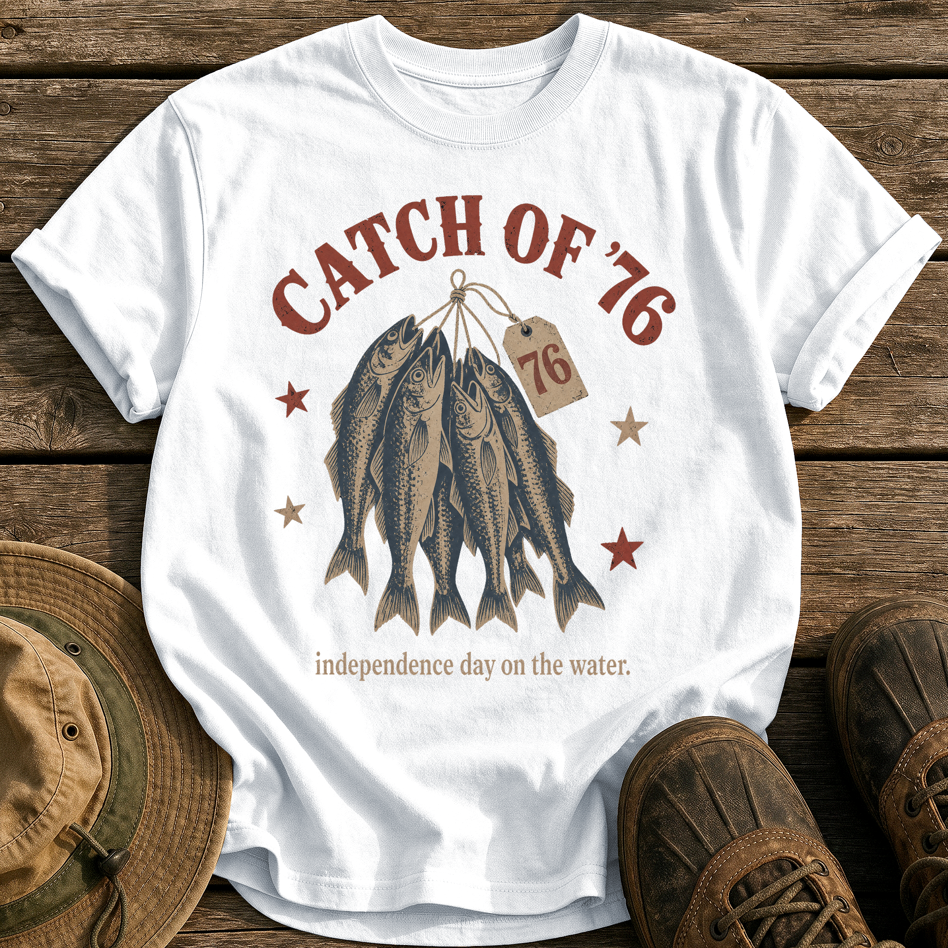 Catch of '76 tee - White - front