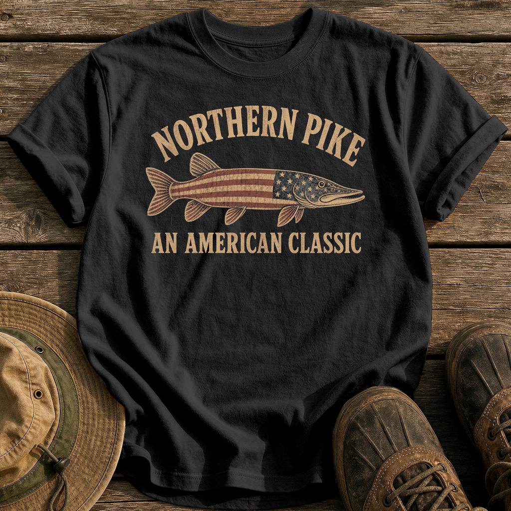 Northern Pike, American Classic tee - Black - front
