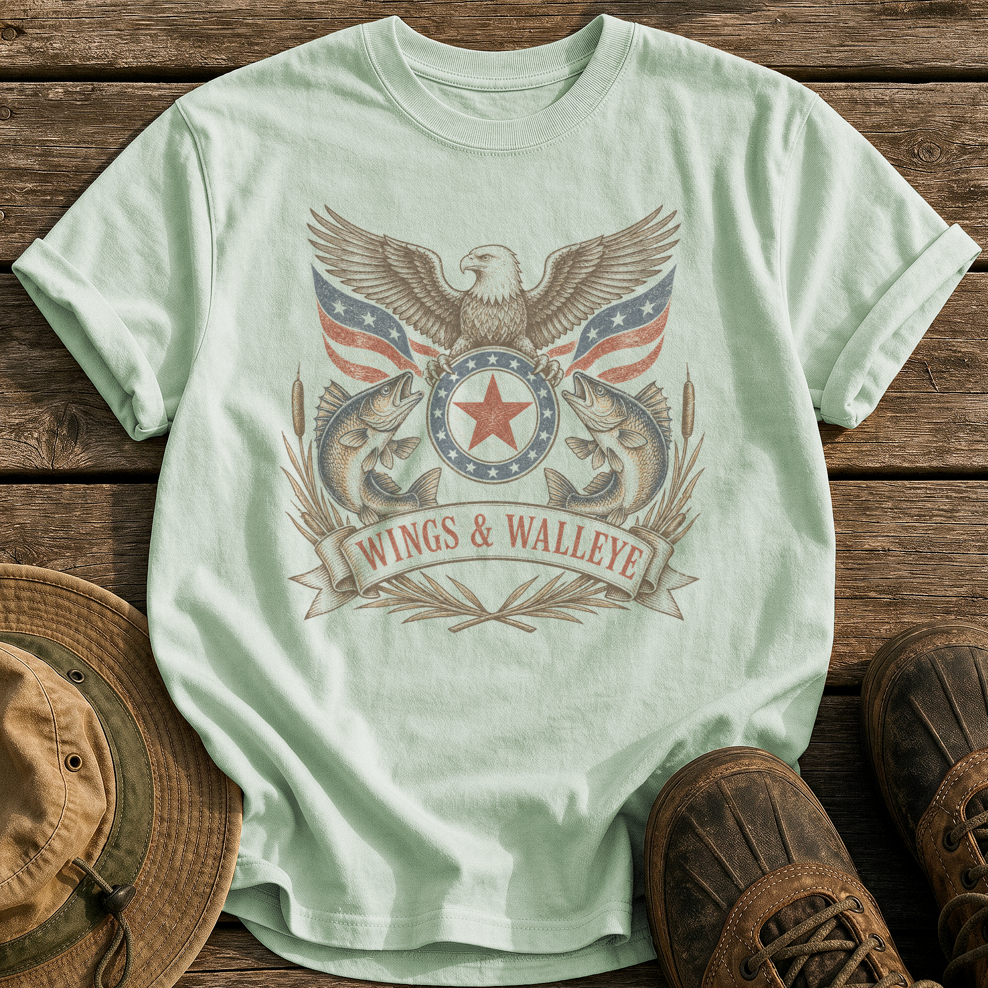 Wings & Walleye tee - Bay - front