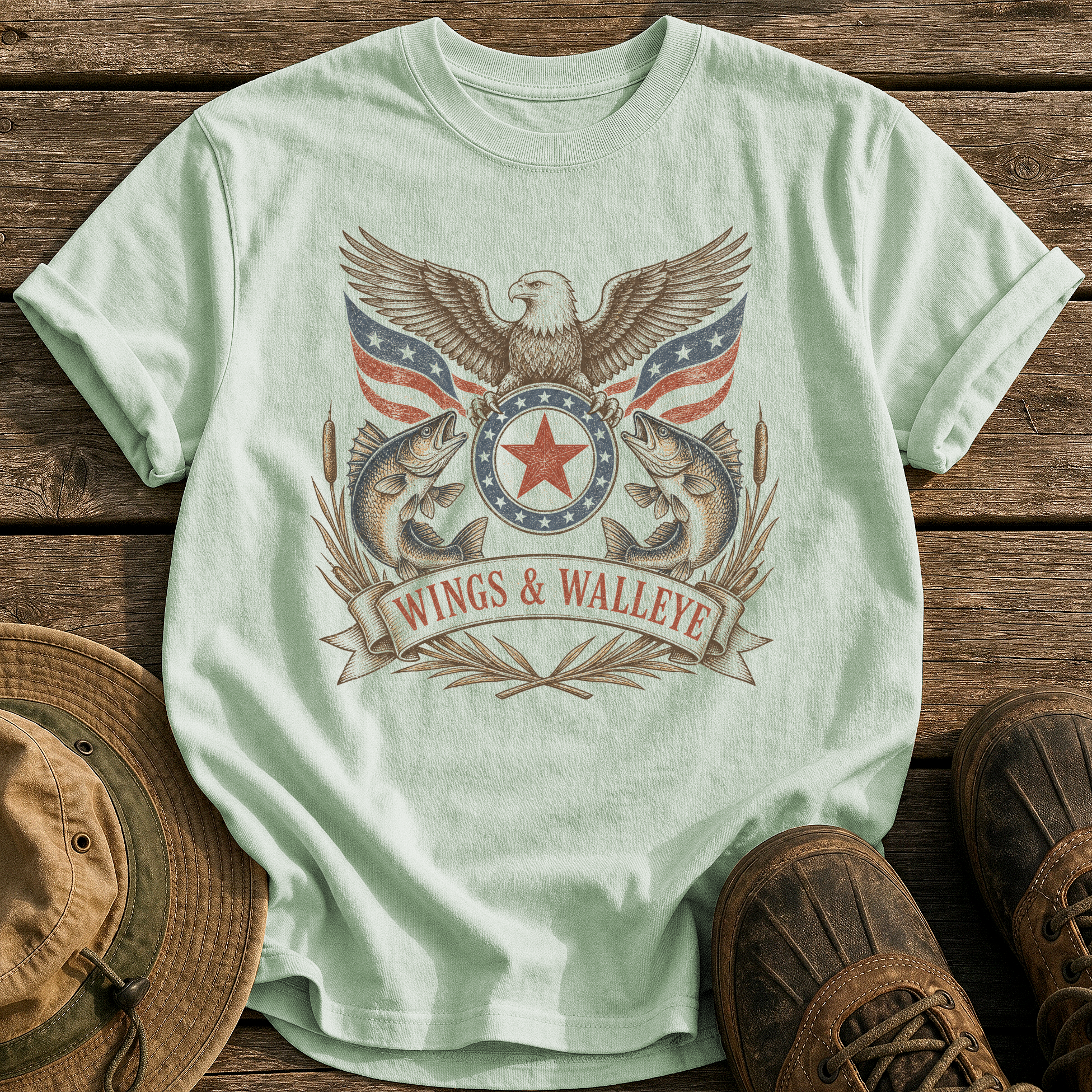 Wings & Walleye tee - Bay - front