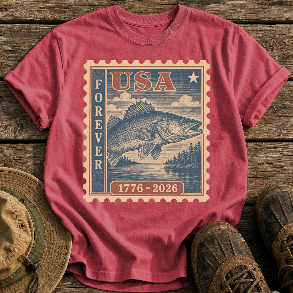Walleye Forever tee - Chili - front