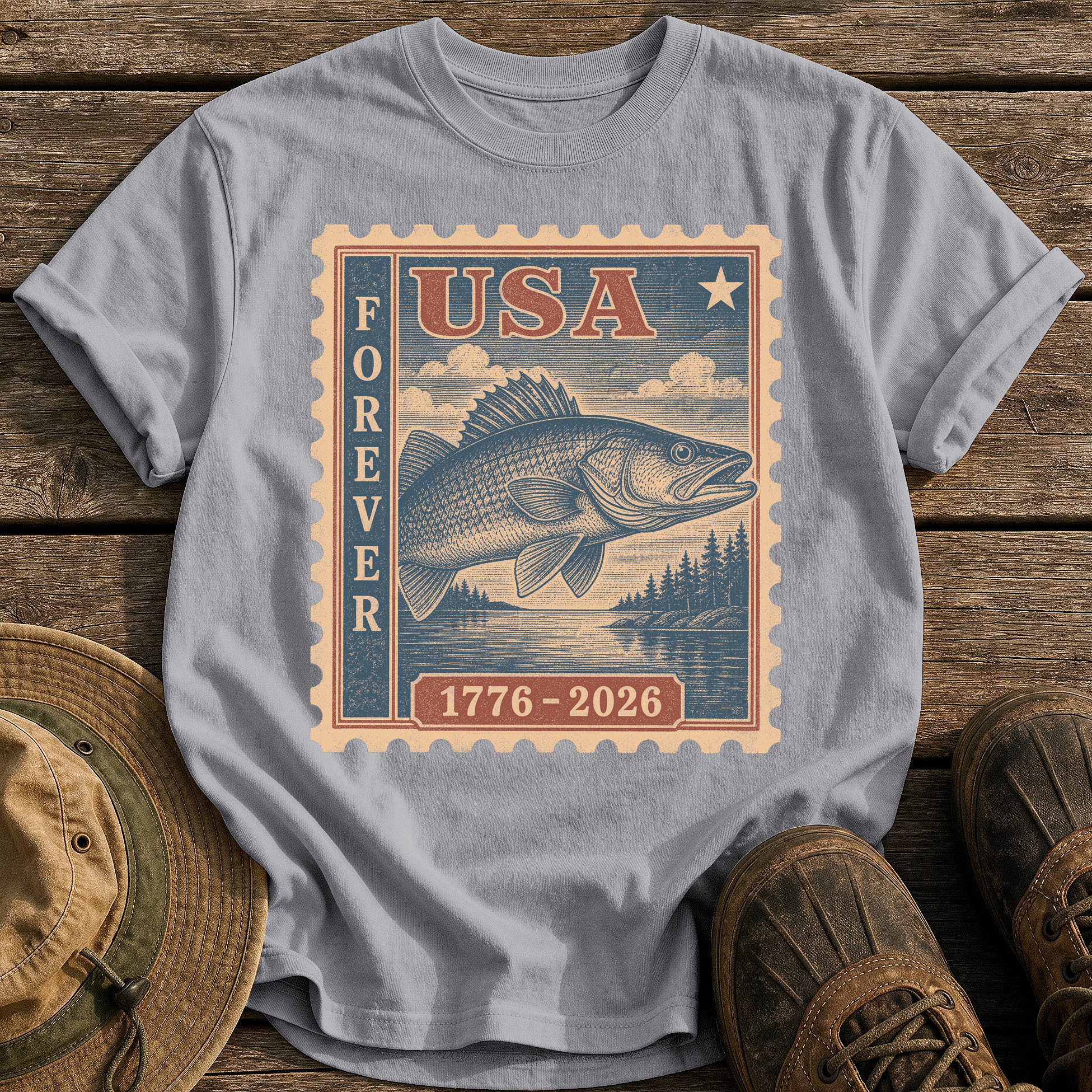 Walleye Forever tee - Grey - front