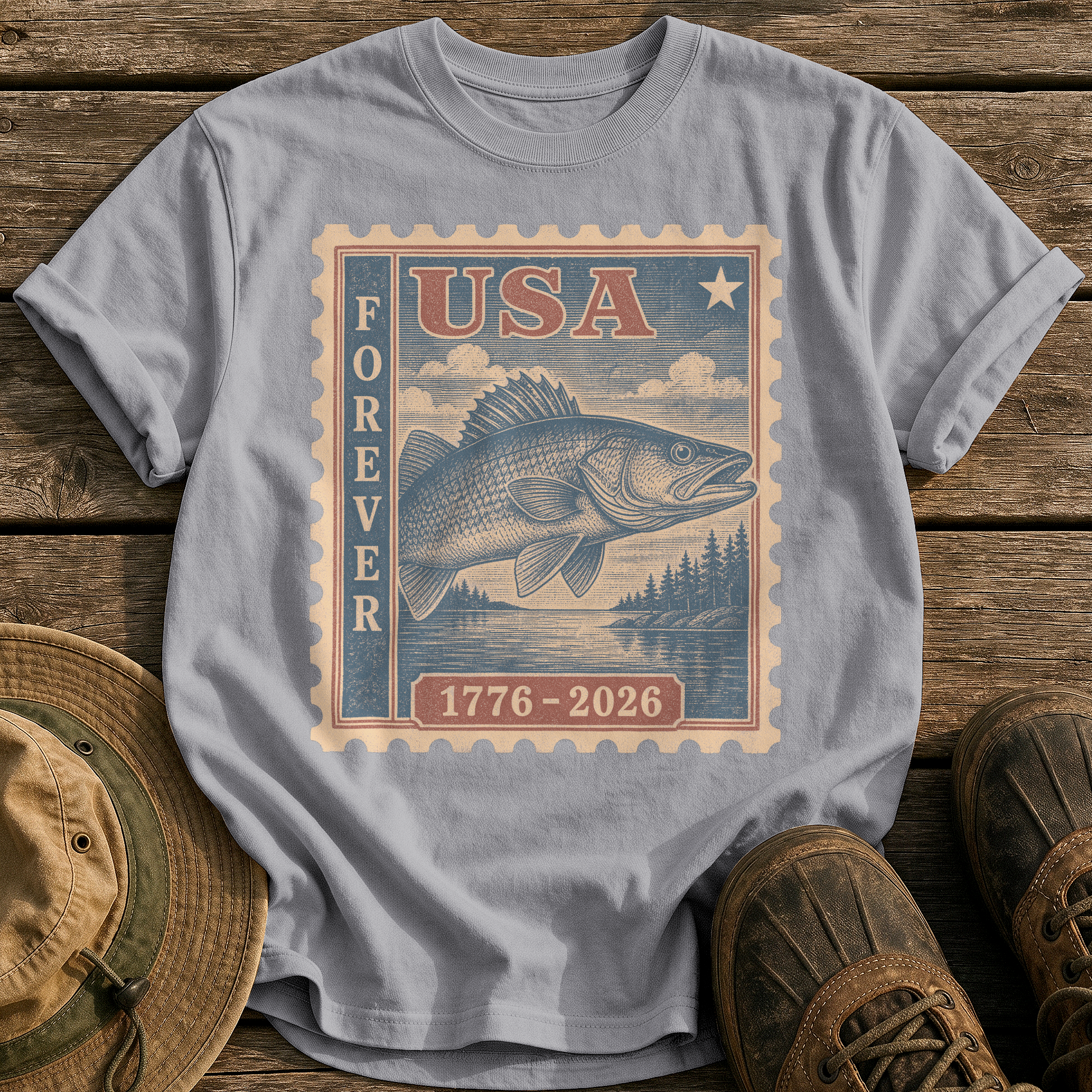 Walleye Forever tee - Grey - front