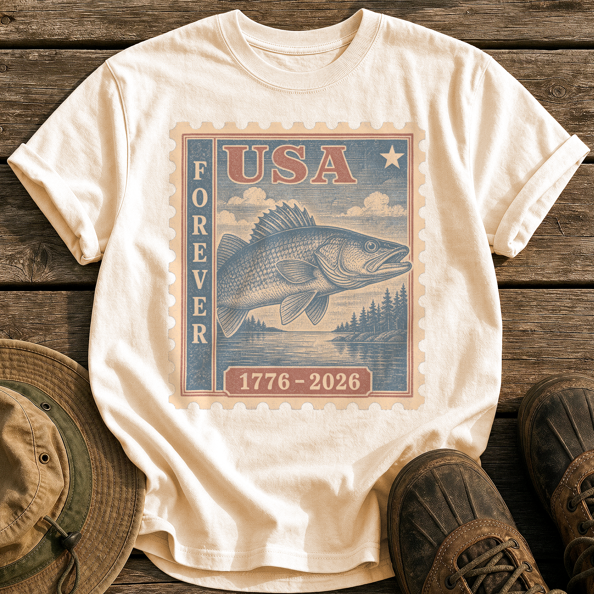 Walleye Forever tee - Ivory - front