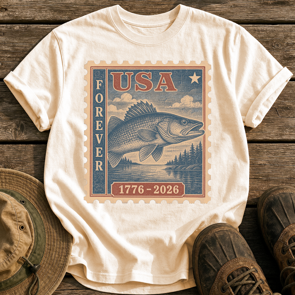 Walleye Forever tee - Ivory - front