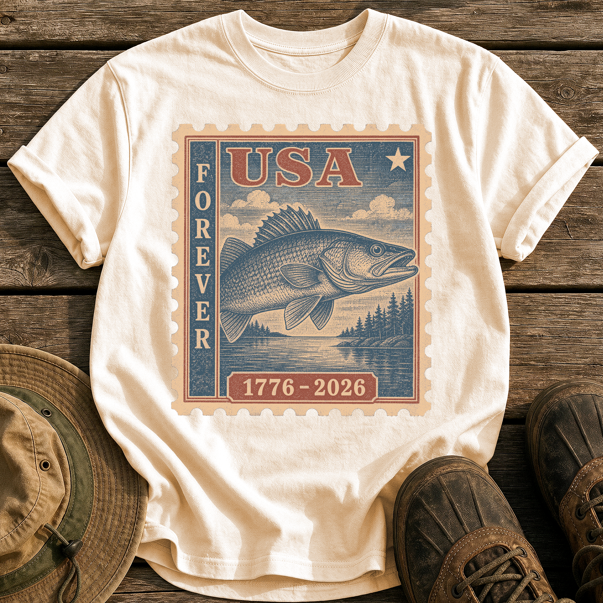 Walleye Forever tee - Ivory - front