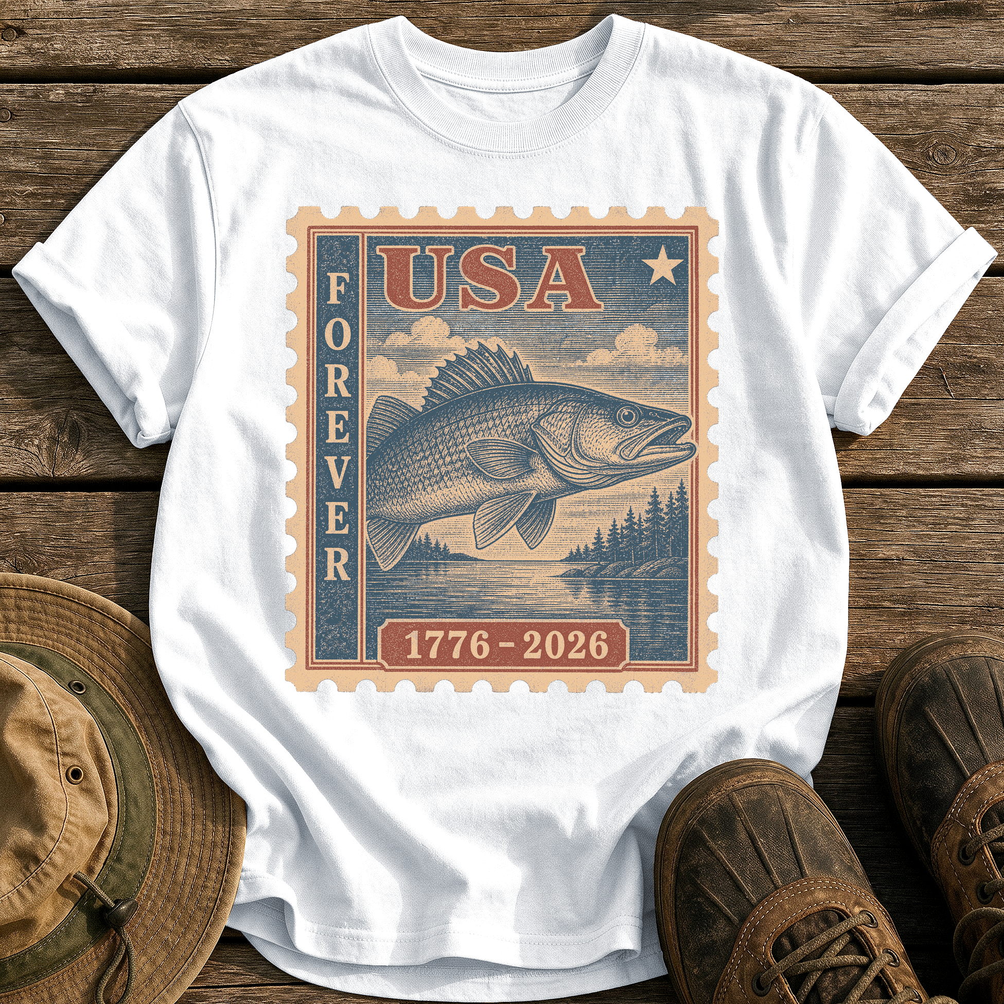Walleye Forever tee - White - front