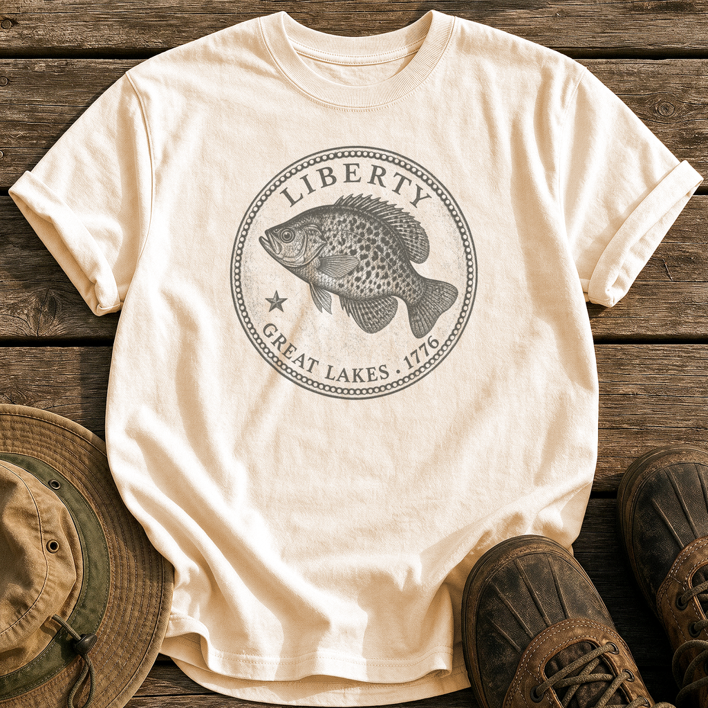 Crappie Quarter tee - Ivory - front