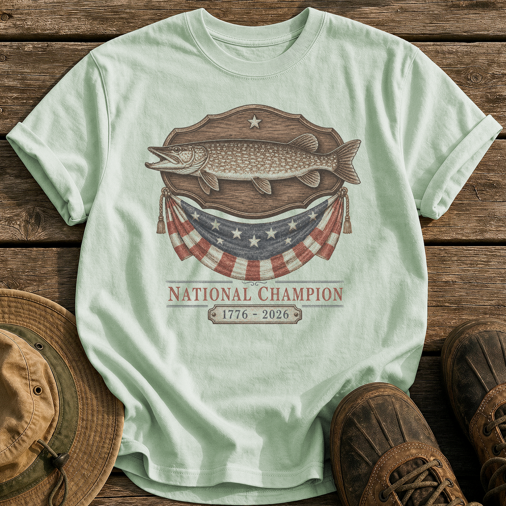 Trophy Pike, USA tee - Bay - front