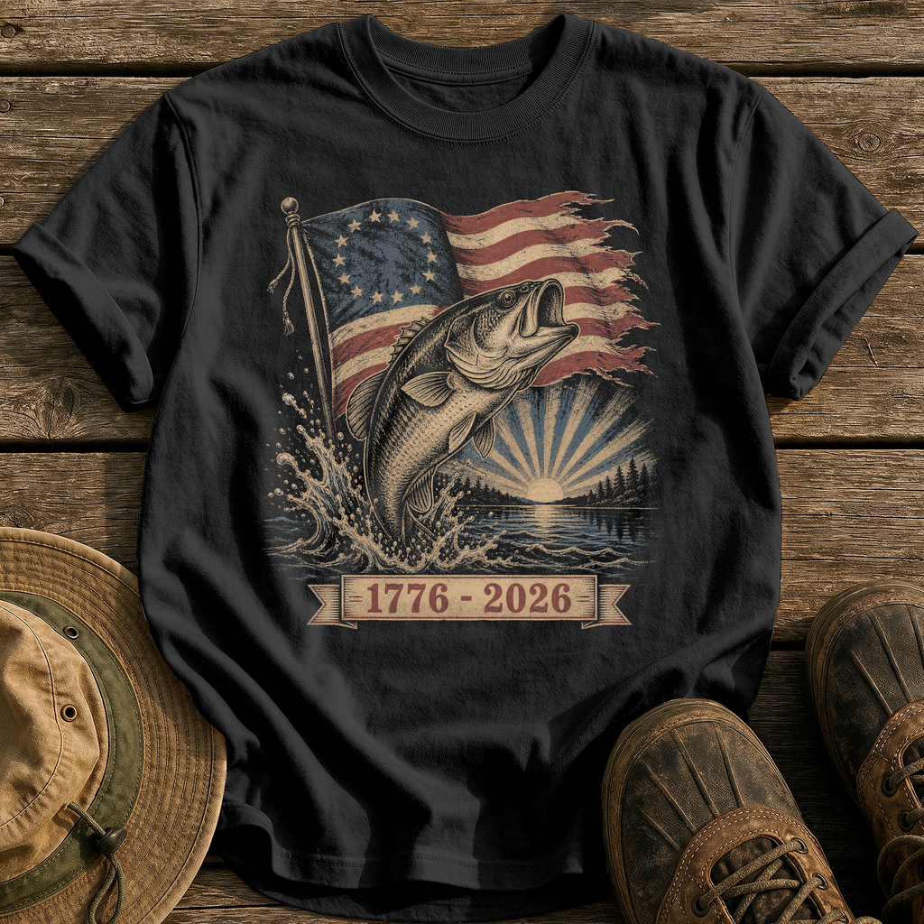 Old Glory Largemouth tee - Black - front