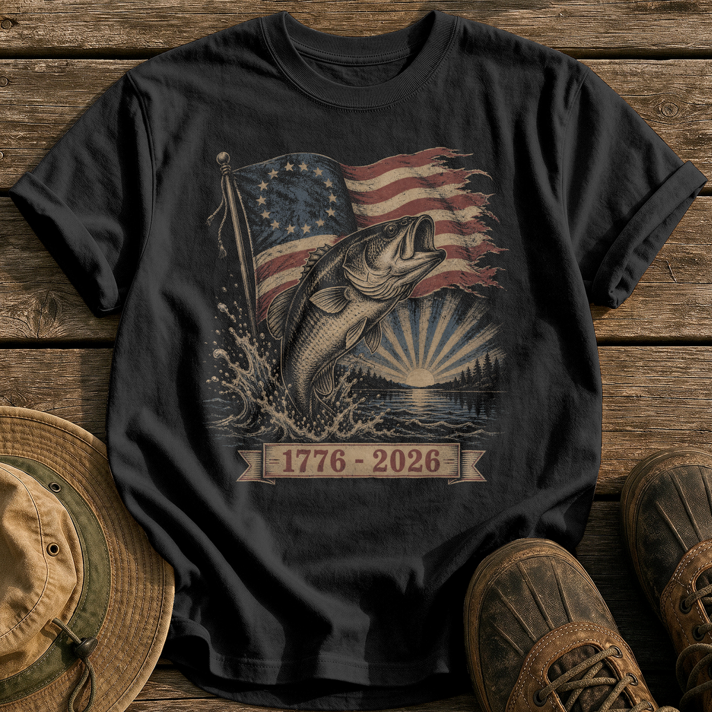 Old Glory Largemouth tee - Black - front