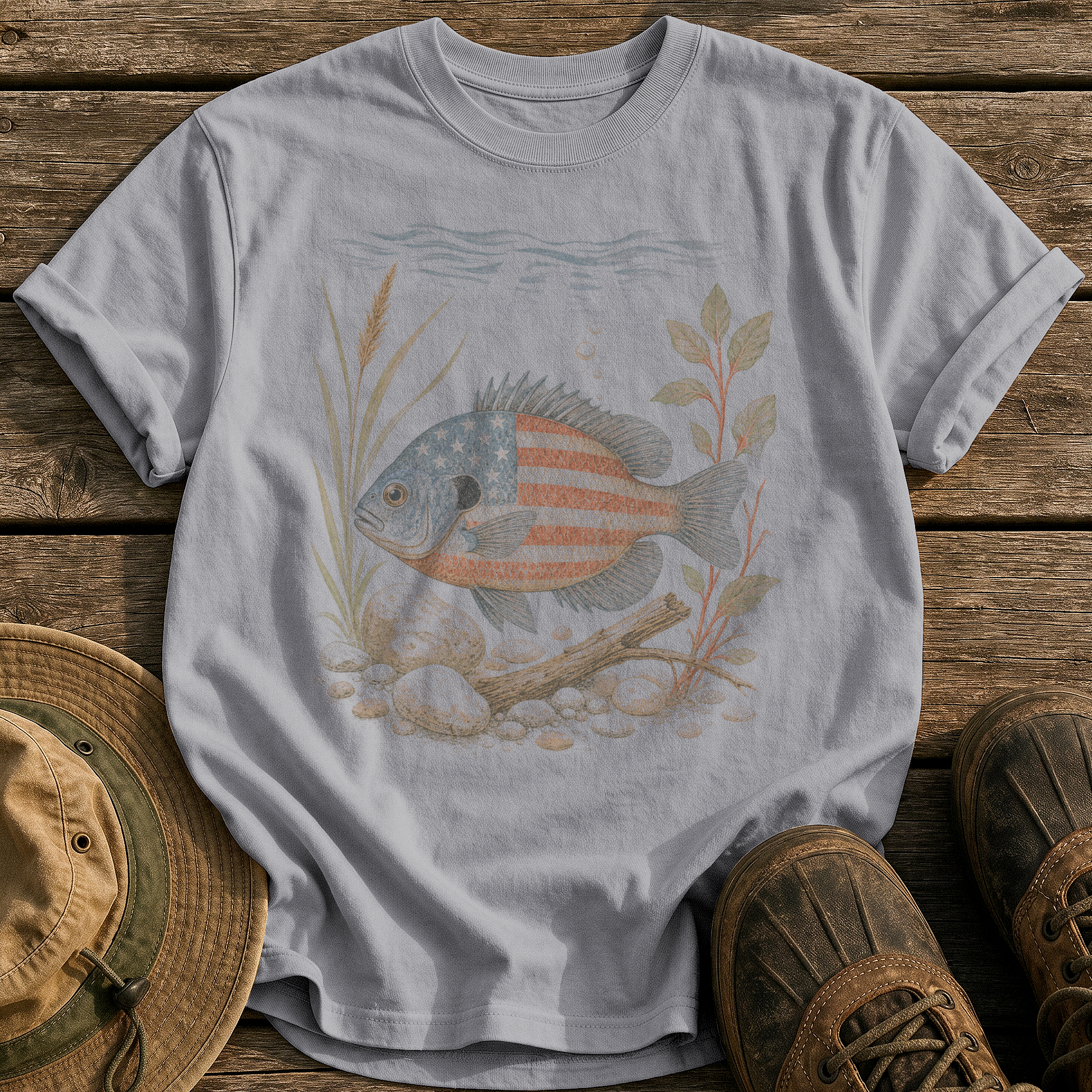 American Bluegill tee - Grey - front