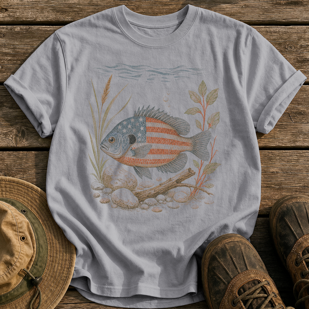American Bluegill tee - Grey - front