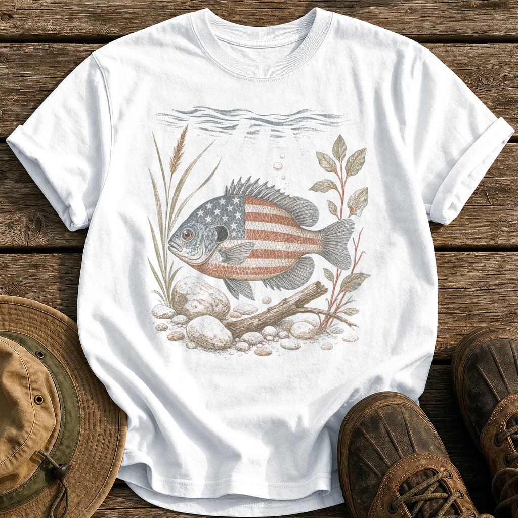 American Bluegill tee - White - front