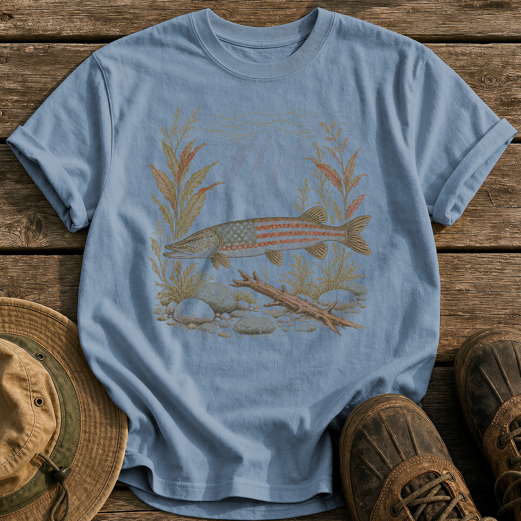 American Pike tee - Blue Jean - front