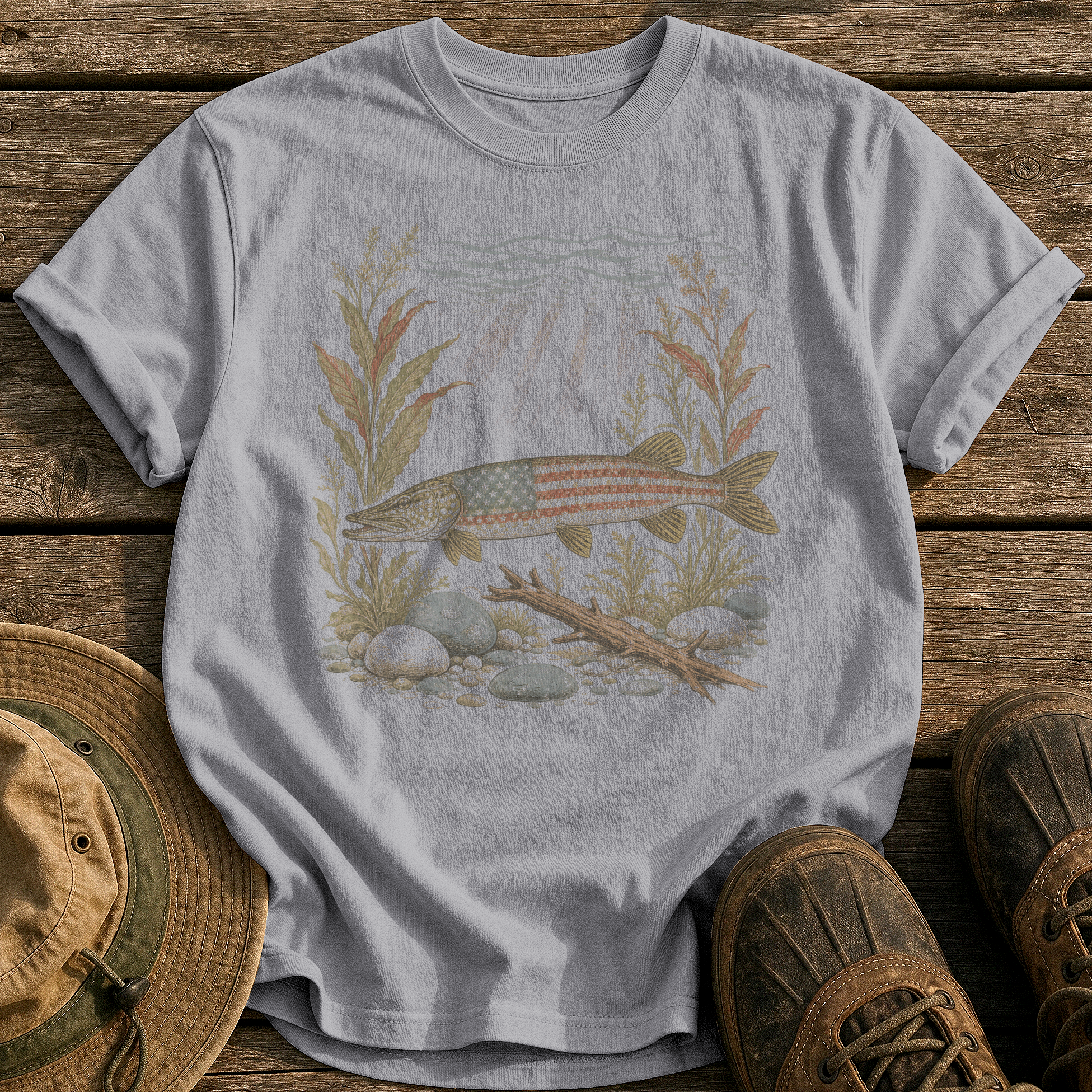 American Pike tee - Grey - front