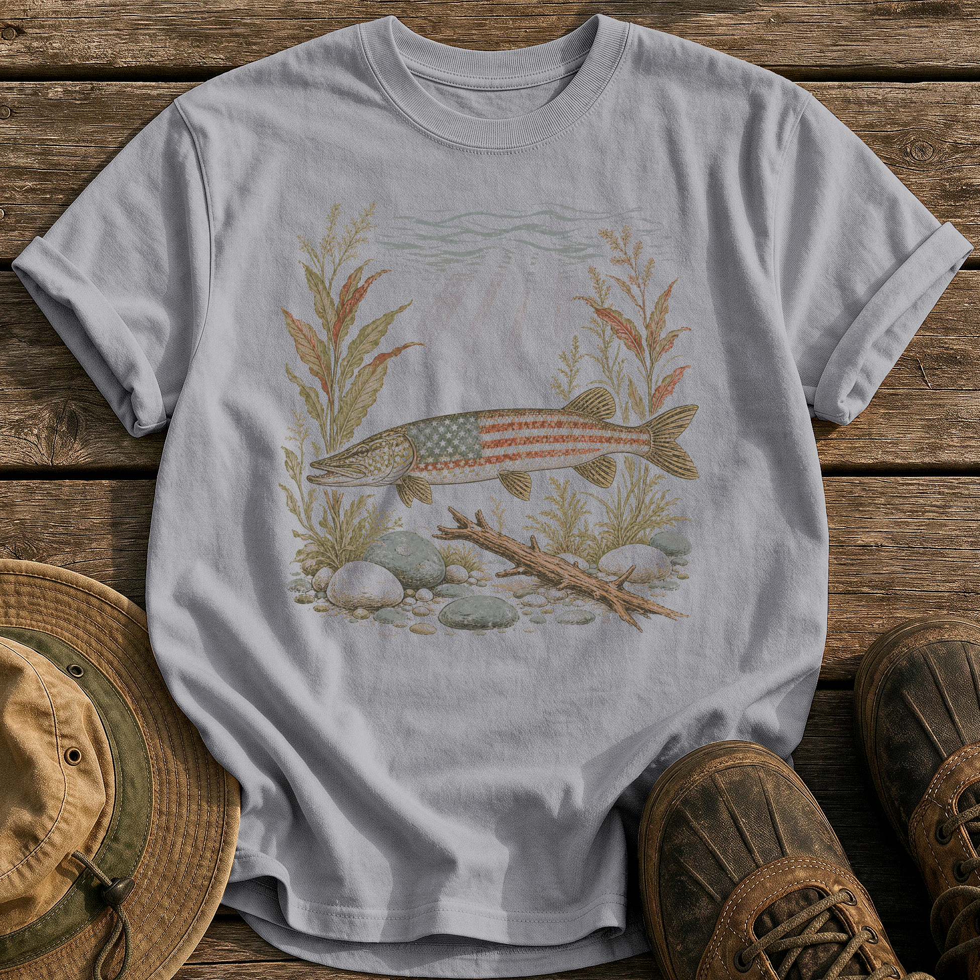 American Pike tee - Grey - front