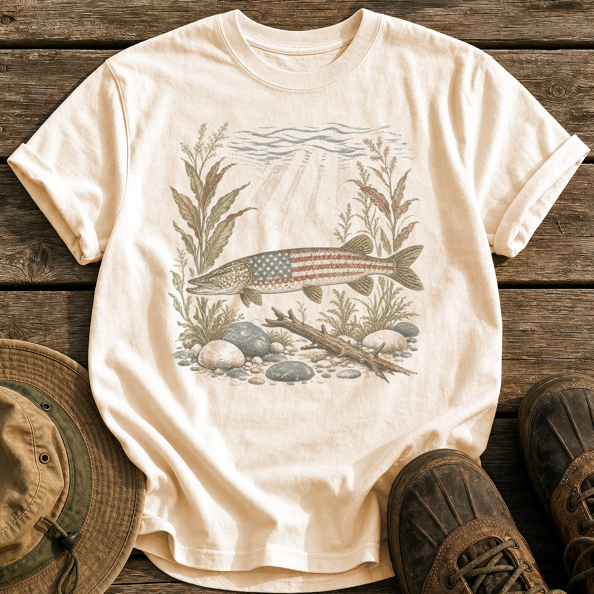 American Pike tee - Ivory - front