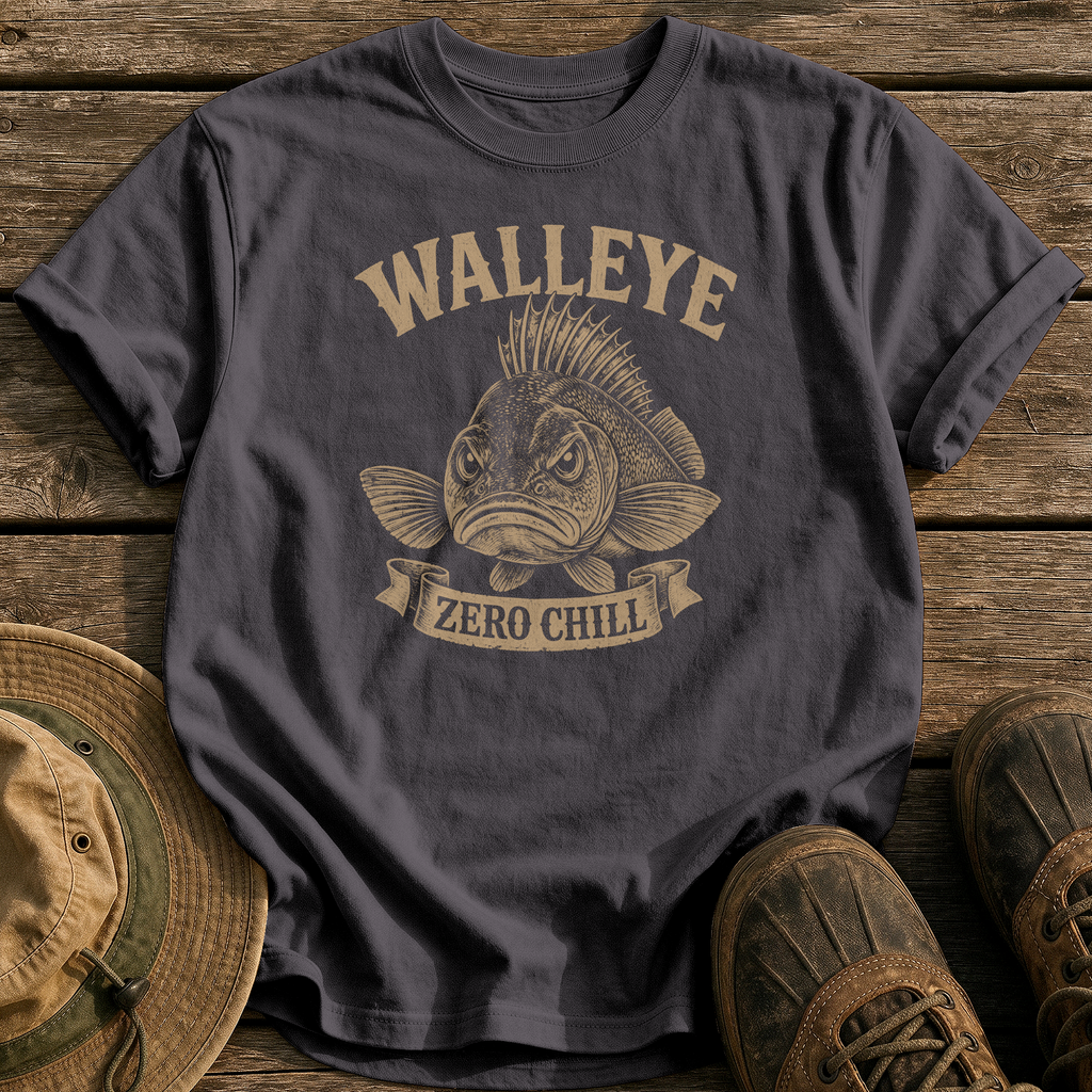 Walleye Zero Chill tee - Graphite - front