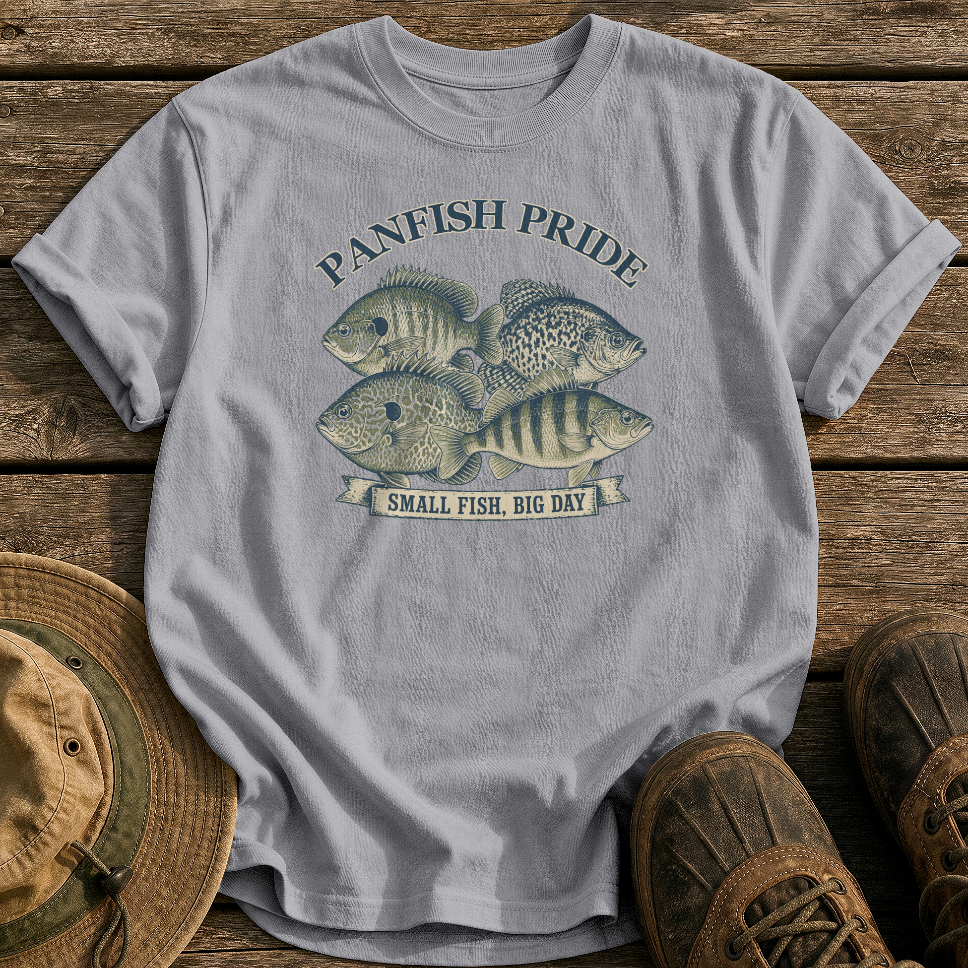 Panfish Pride tee - Grey - front