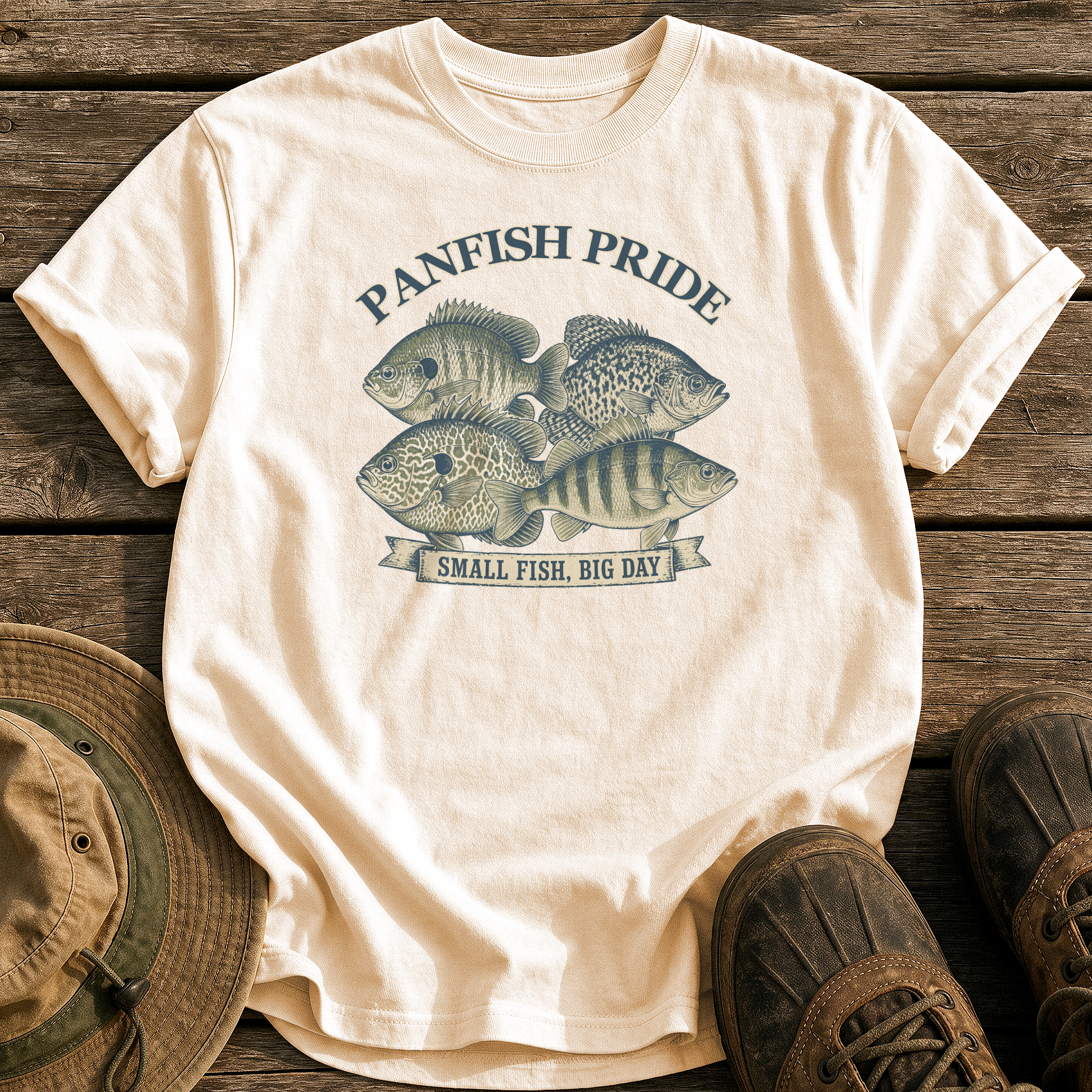 Panfish Pride tee - Ivory - front