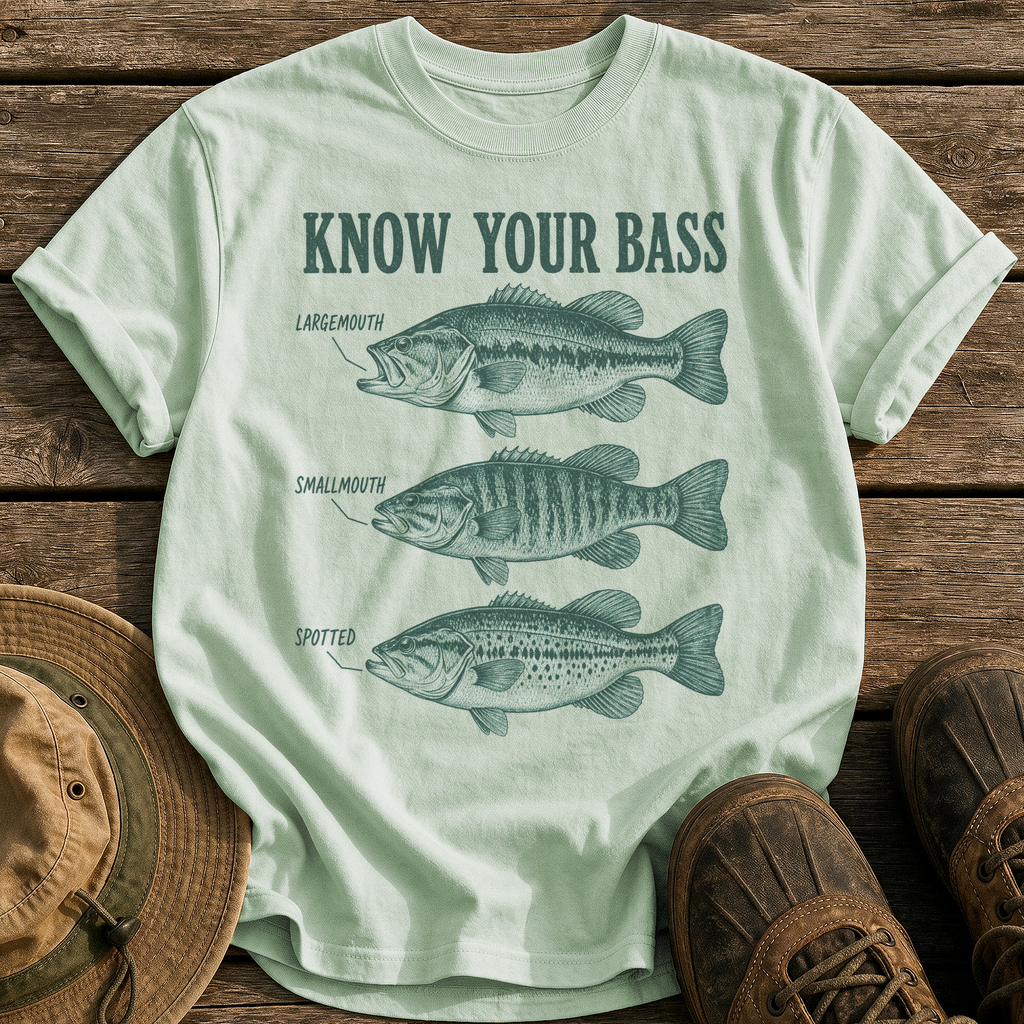 Know Your Bass tee - Bay - front