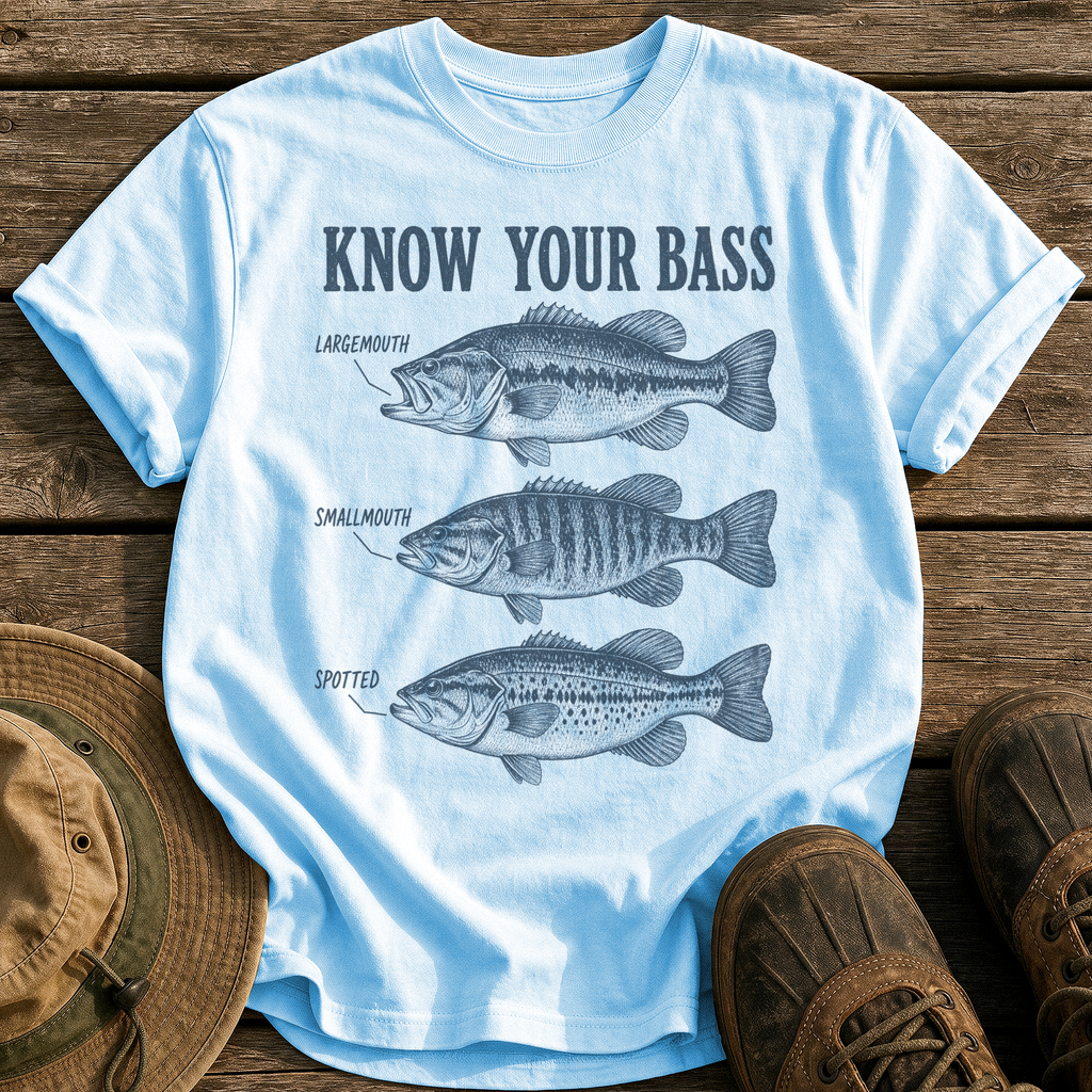 Know Your Bass tee - Chambray - front