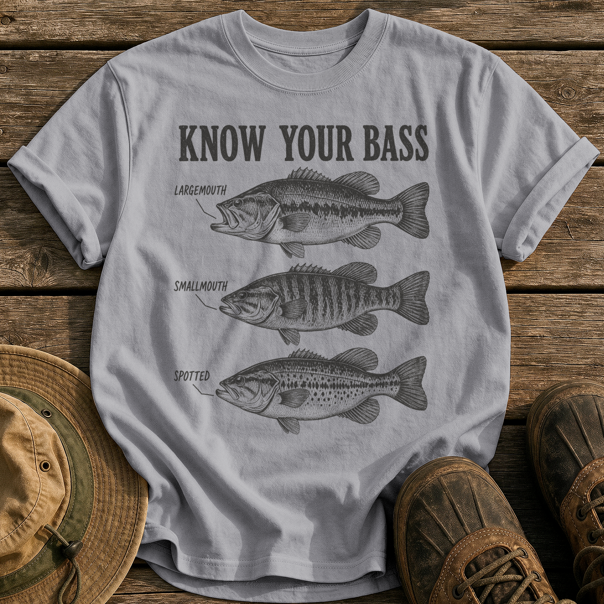 Know Your Bass tee - Grey - front