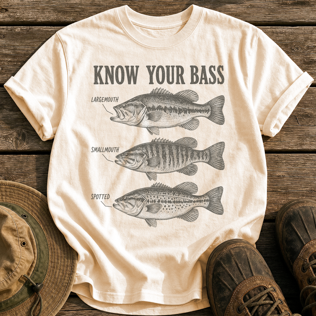 Know Your Bass tee - Ivory - front
