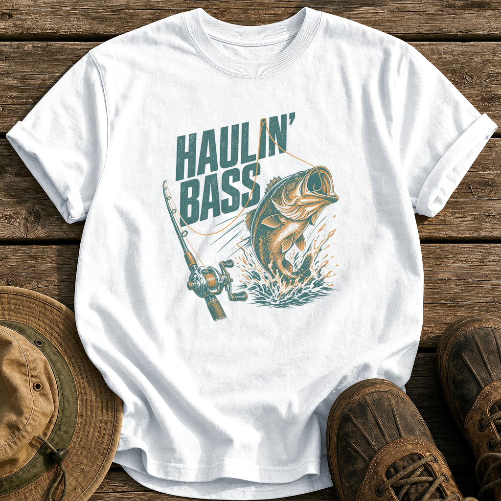 Haulin' Bass tee - White - front