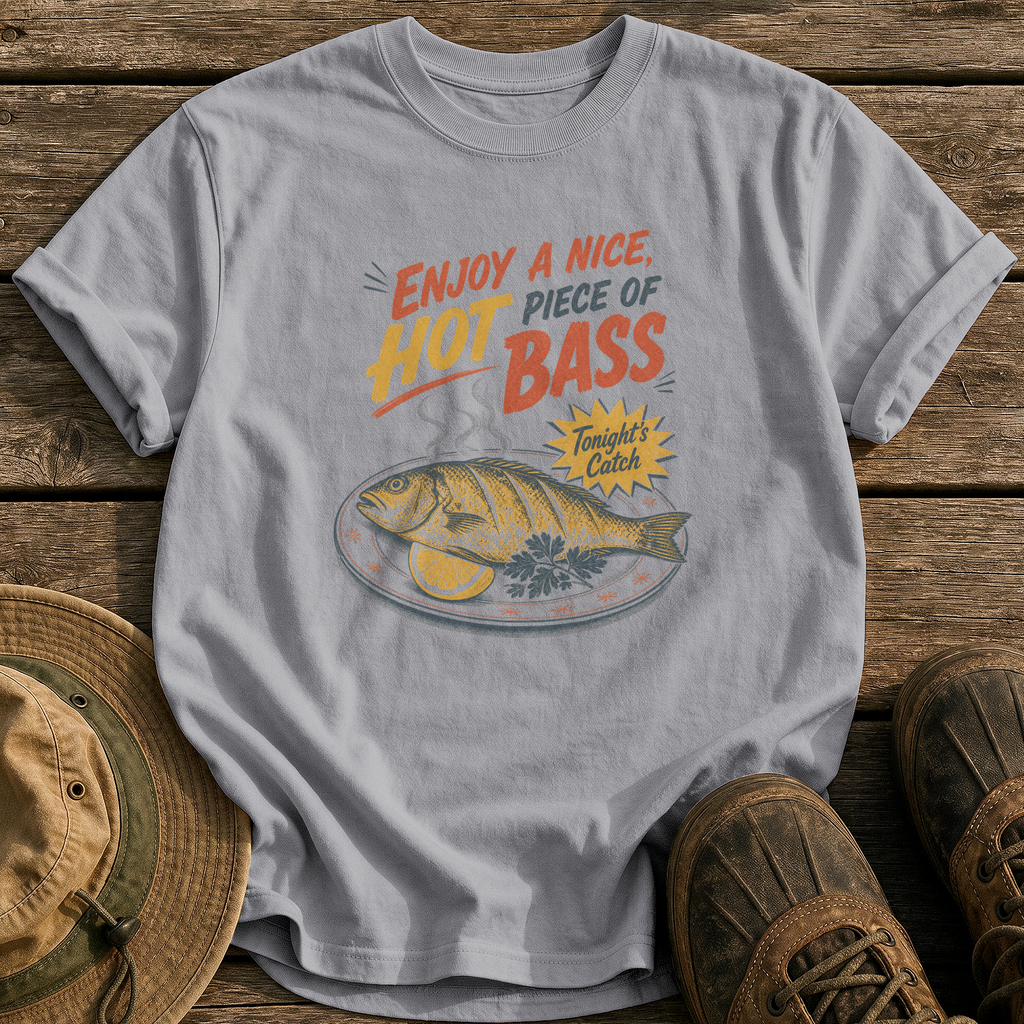 Hot Piece of Bass tee - Grey - front