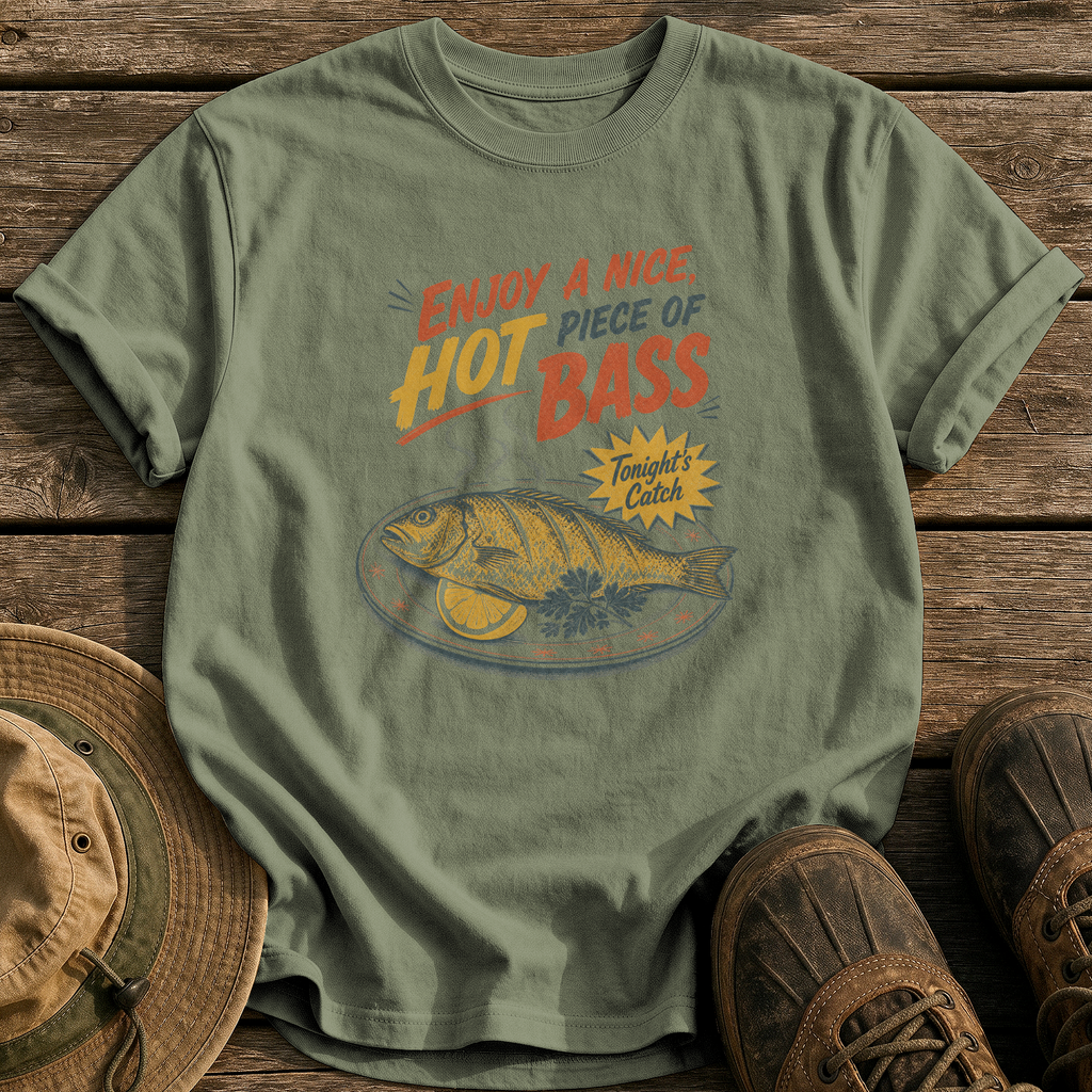 Hot Piece of Bass tee - Sage - front