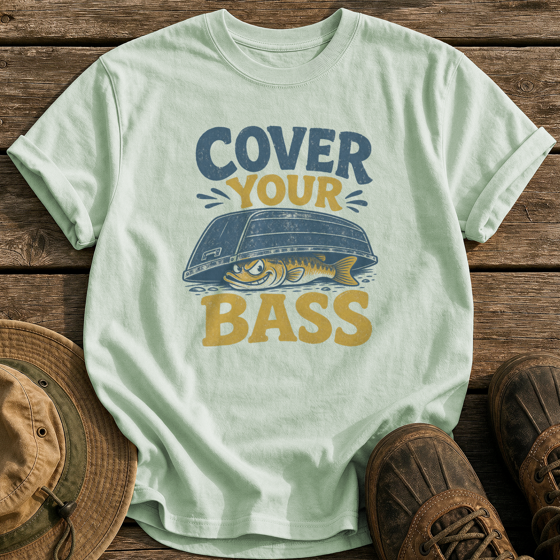 Cover Your Bass tee - Bay - front