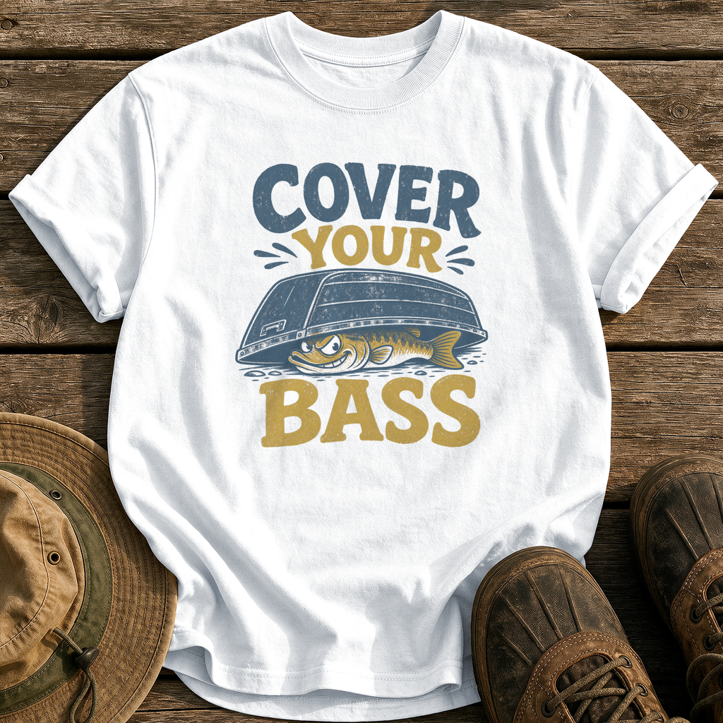 Cover Your Bass tee - White - front
