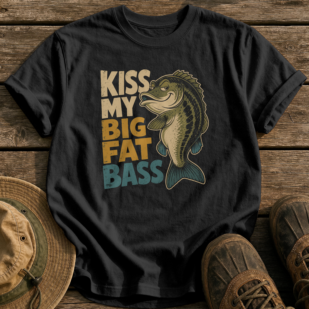 Kiss My Big Fat Bass tee - Black - front