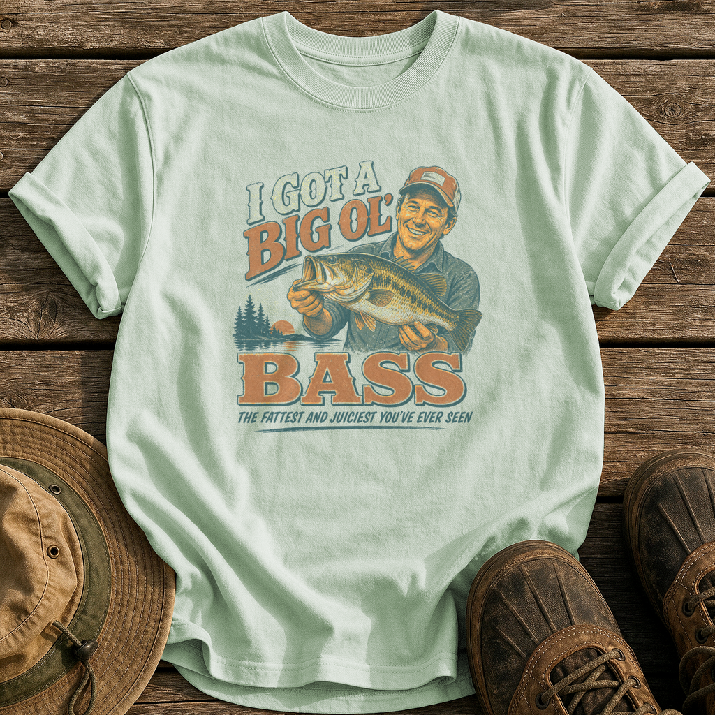 Big Ol' Bass tee - Bay - front