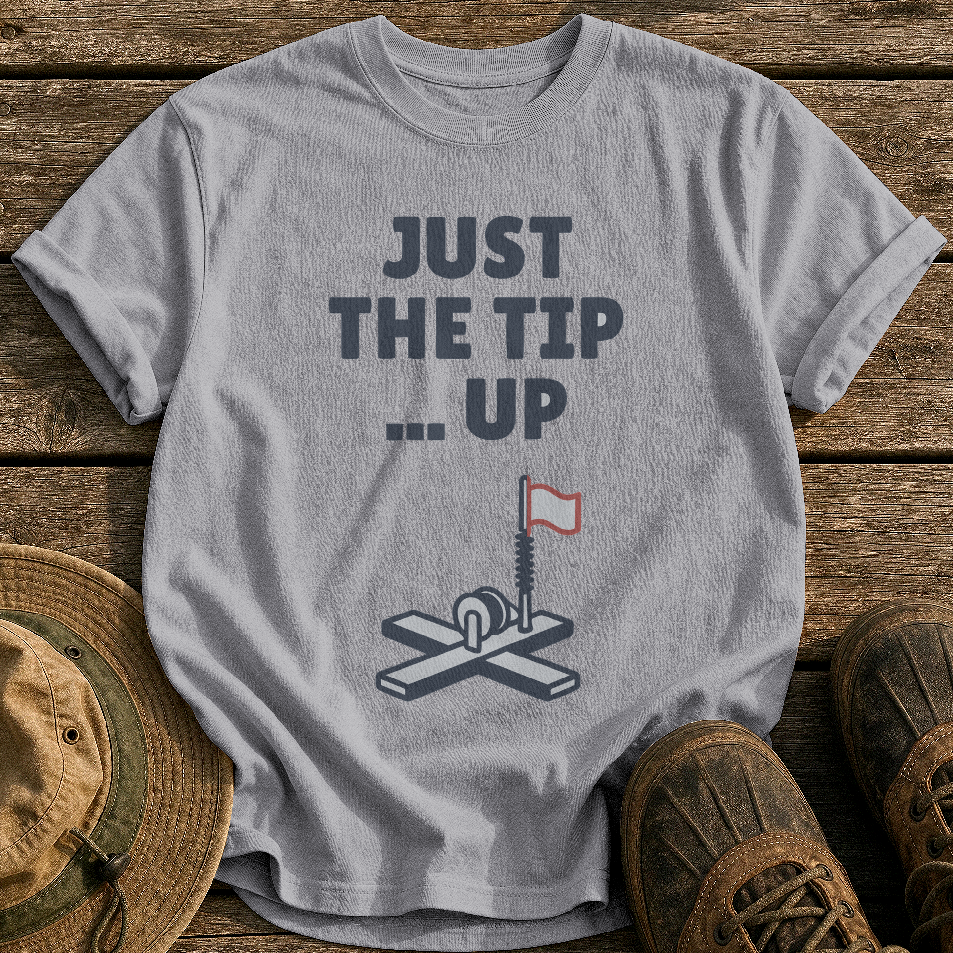 Just the Tip Up tee - Grey - front