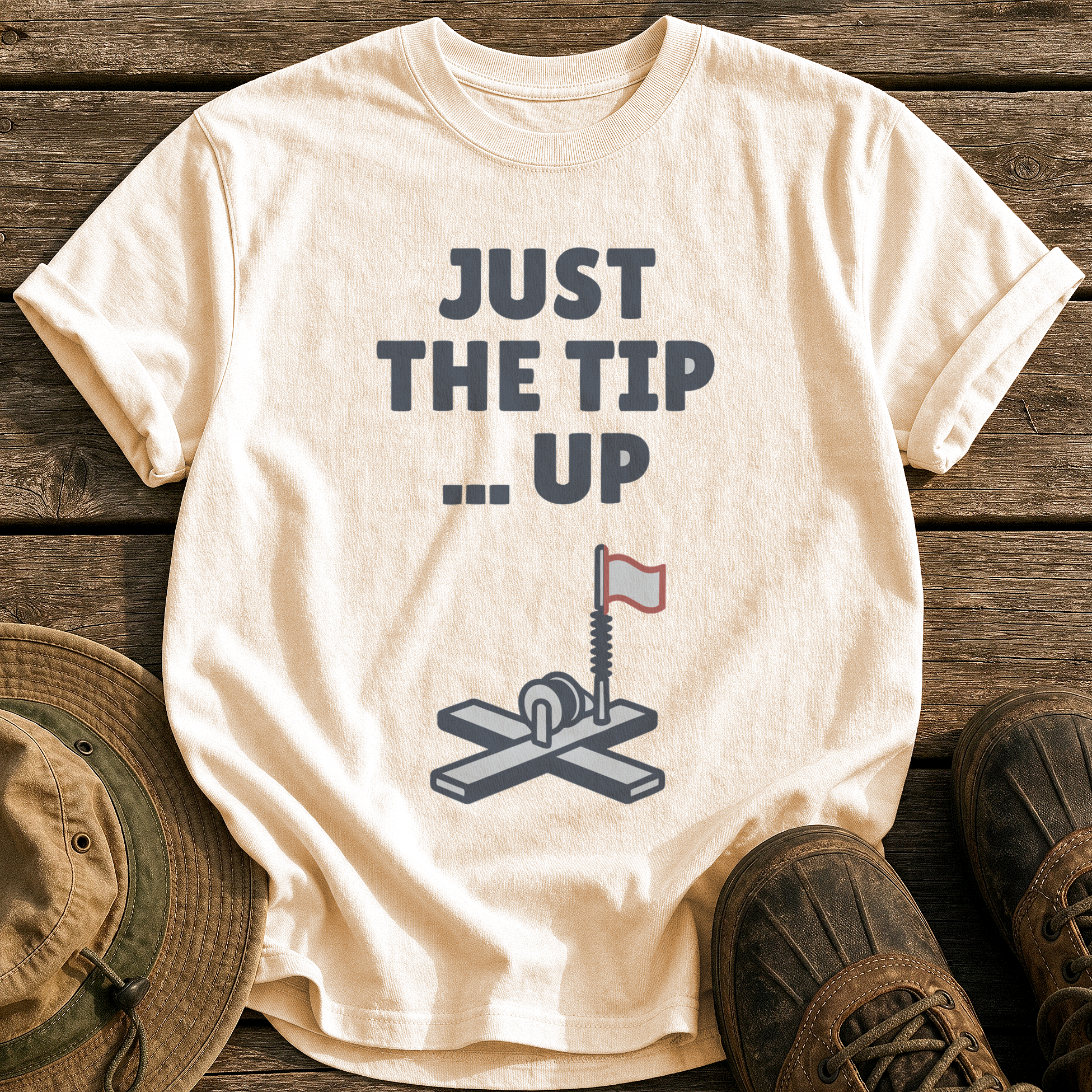 Just the Tip Up tee - Ivory - front